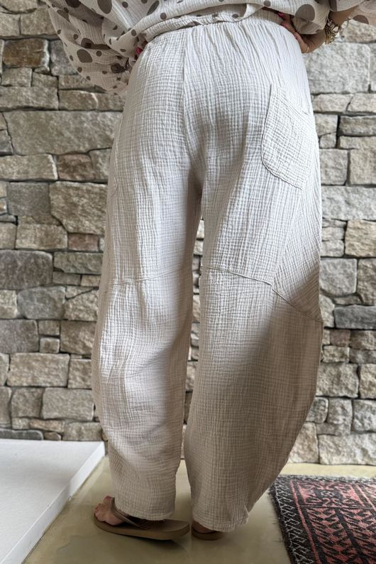 Hush Pillow Cotton Classic Barrel Pant Calico